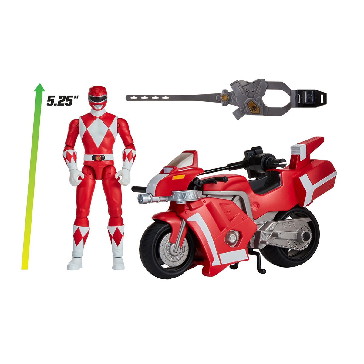 Vehículo Power Rangers moto combate con figura Bizak 2