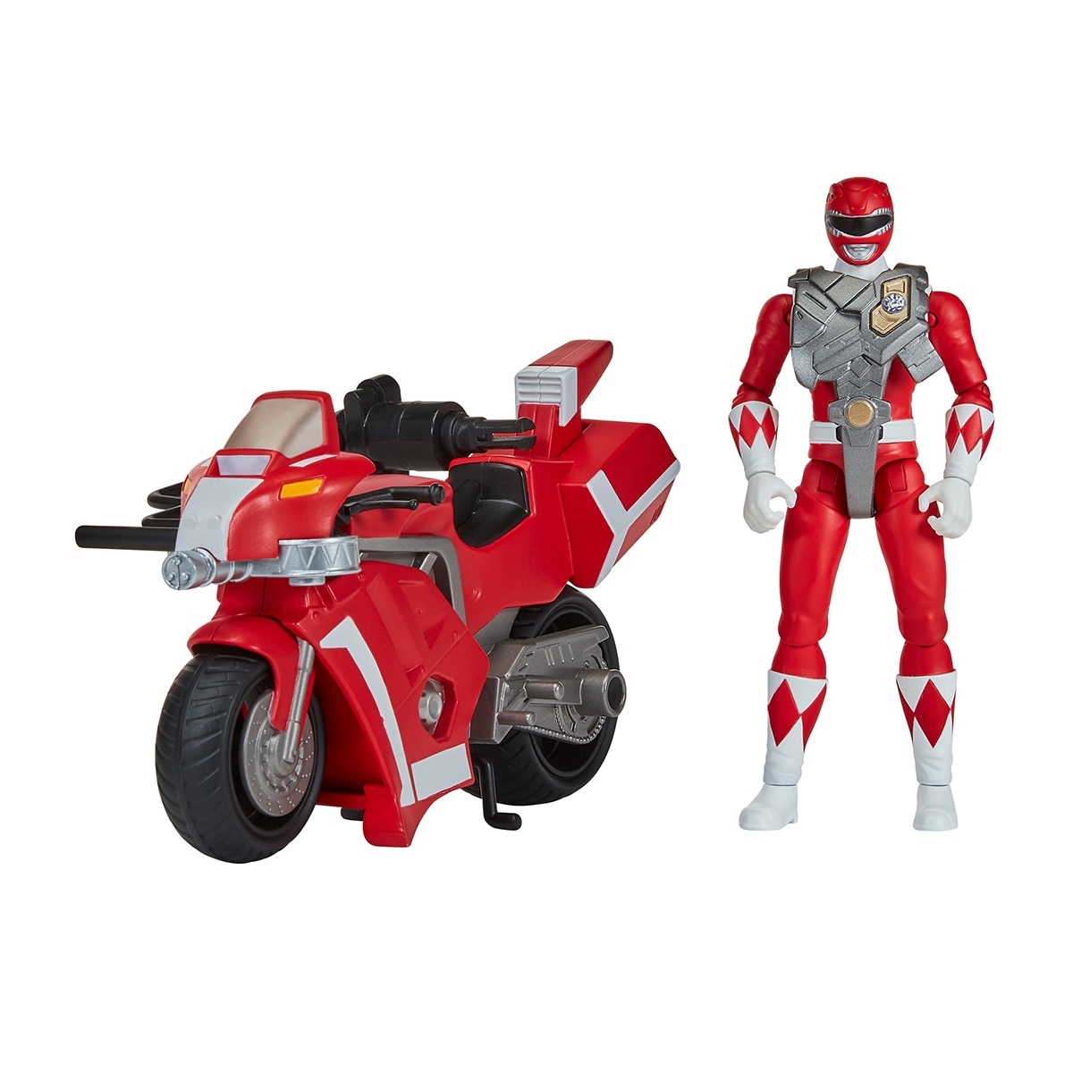 Vehículo Power Rangers moto combate con figura Bizak 3