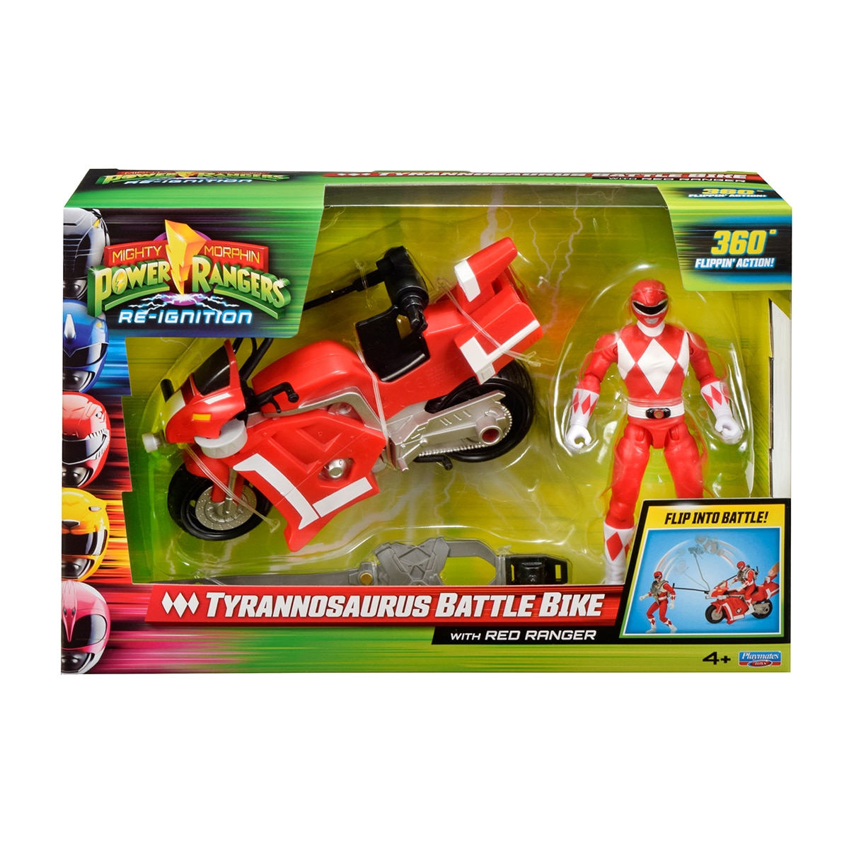 Vehículo Power Rangers moto combate con figura Bizak 6
