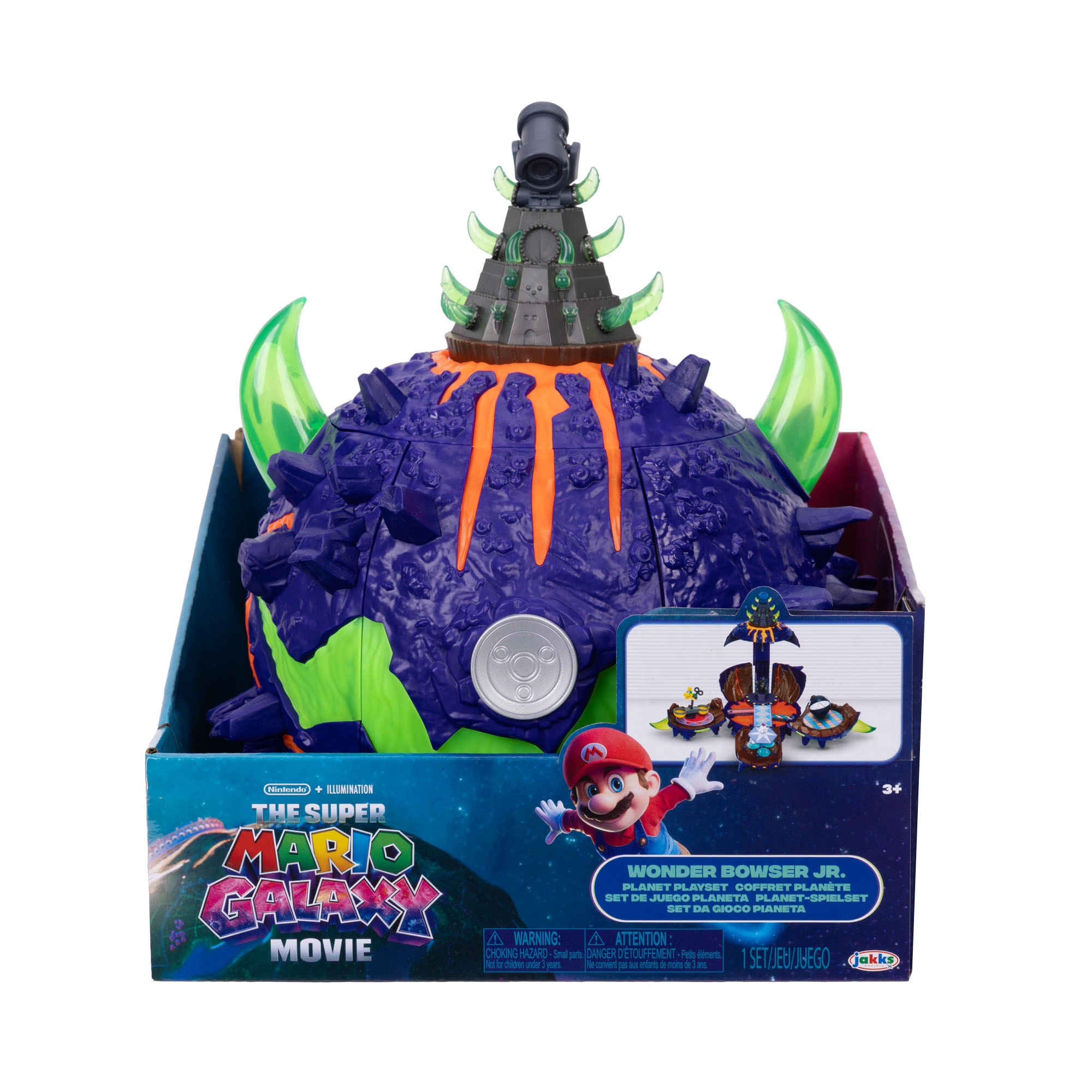 Imagen 0 de Playset Planeta Bowser Jr con figuras The Super Mario Galaxy Movie Jakks