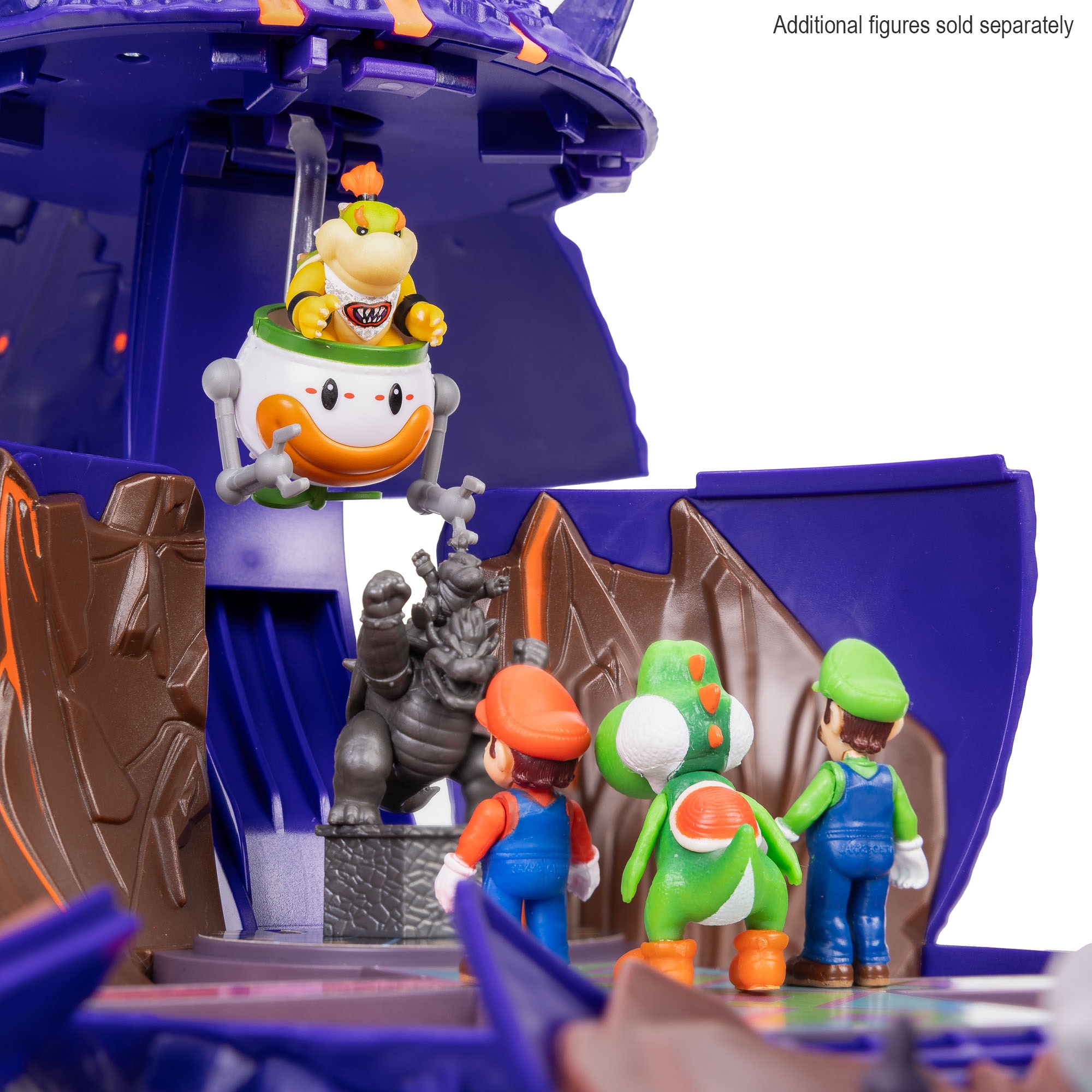 Playset Planeta Bowser Jr con figuras The Super Mario Galaxy Movie Jakks 11