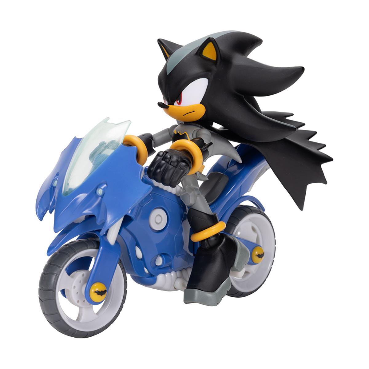 Imagen 0 de Figura Premium 13 cm Shadow Batman con Batmoto DC x Sonic The Hedgehog Jakks