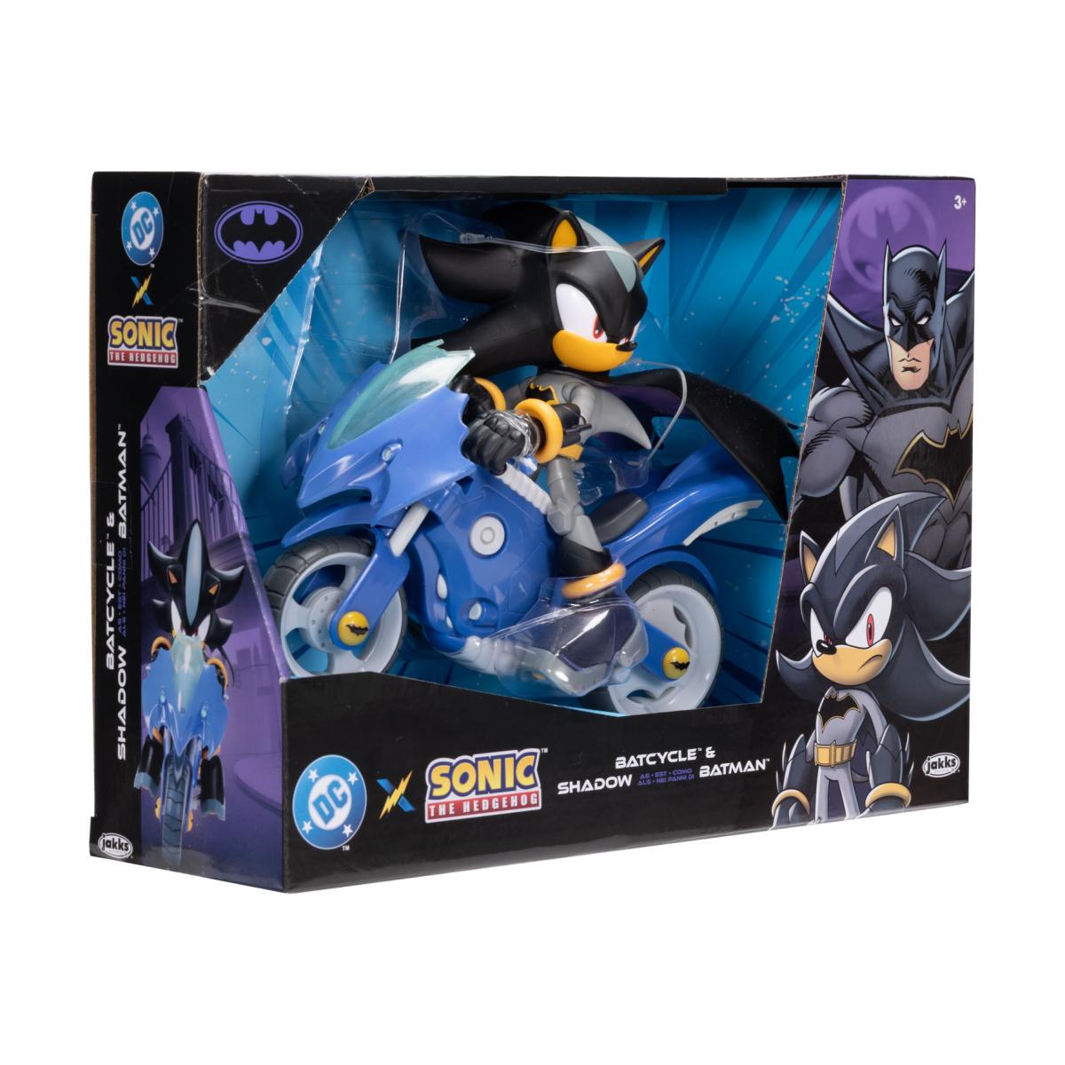 Figura Premium 13 cm Shadow Batman con Batmoto DC x Sonic The Hedgehog Jakks 4