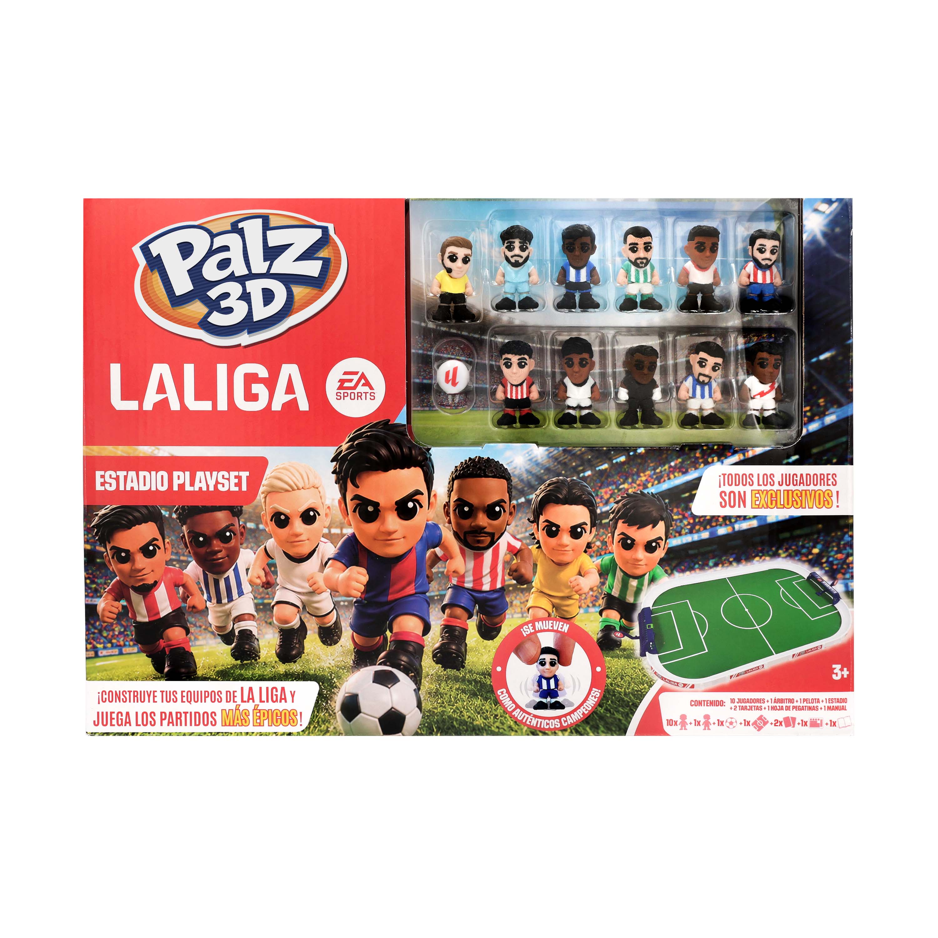 Imagen 1 de Pack 11 Figura jugadores Palz 3D La Liga Stadium Imc Toys modelos surtidos