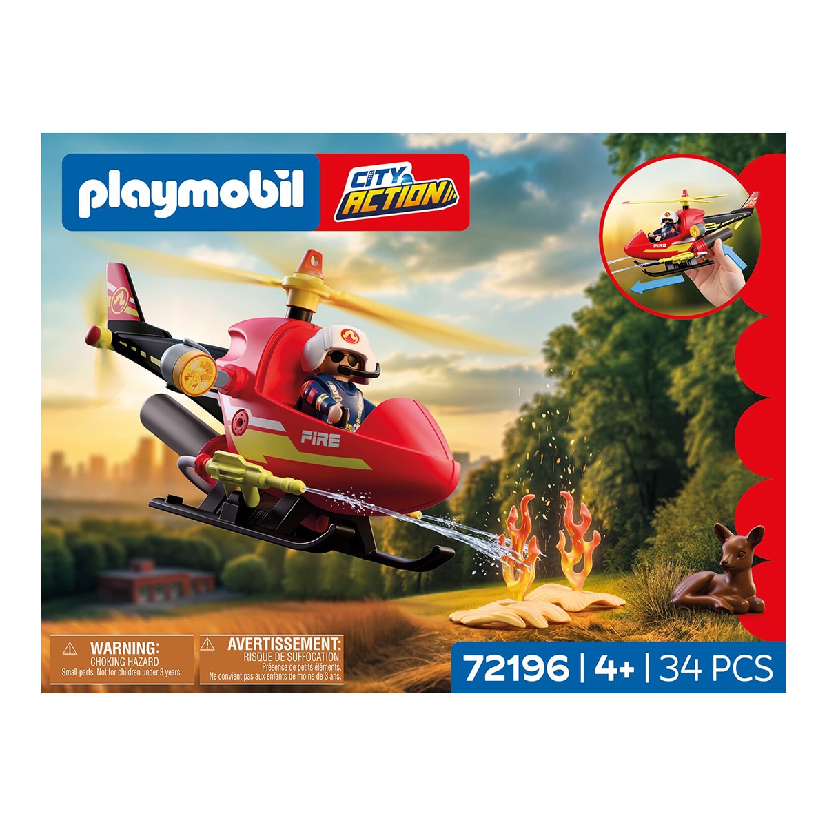 Helicóptero de bomberos Playmobil City Action 2