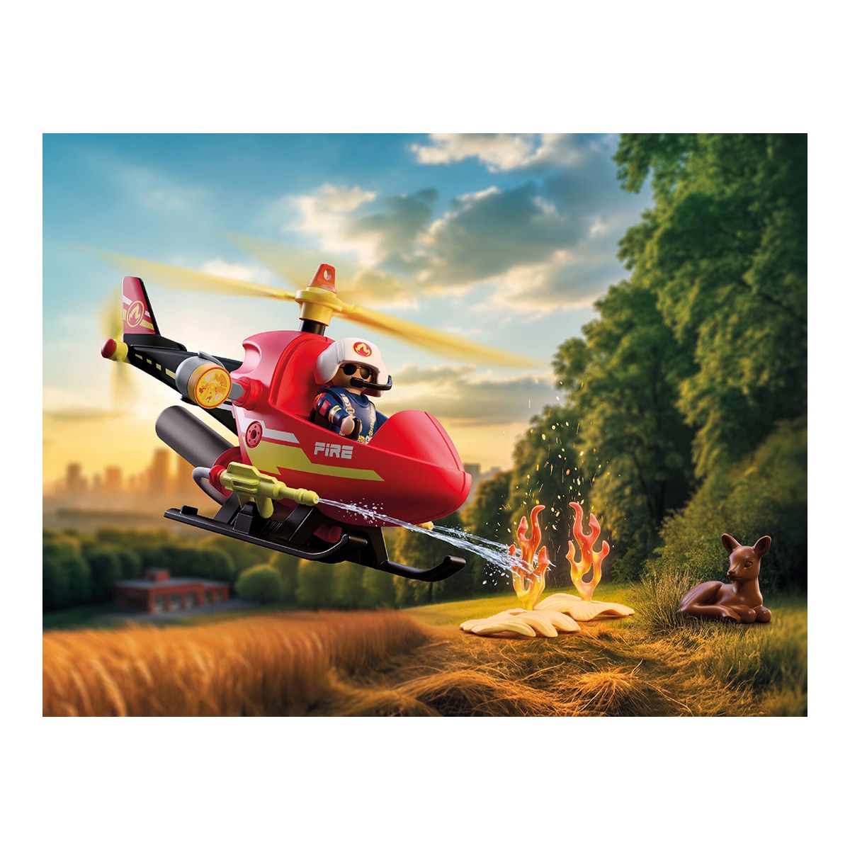Helicóptero de bomberos Playmobil City Action 3