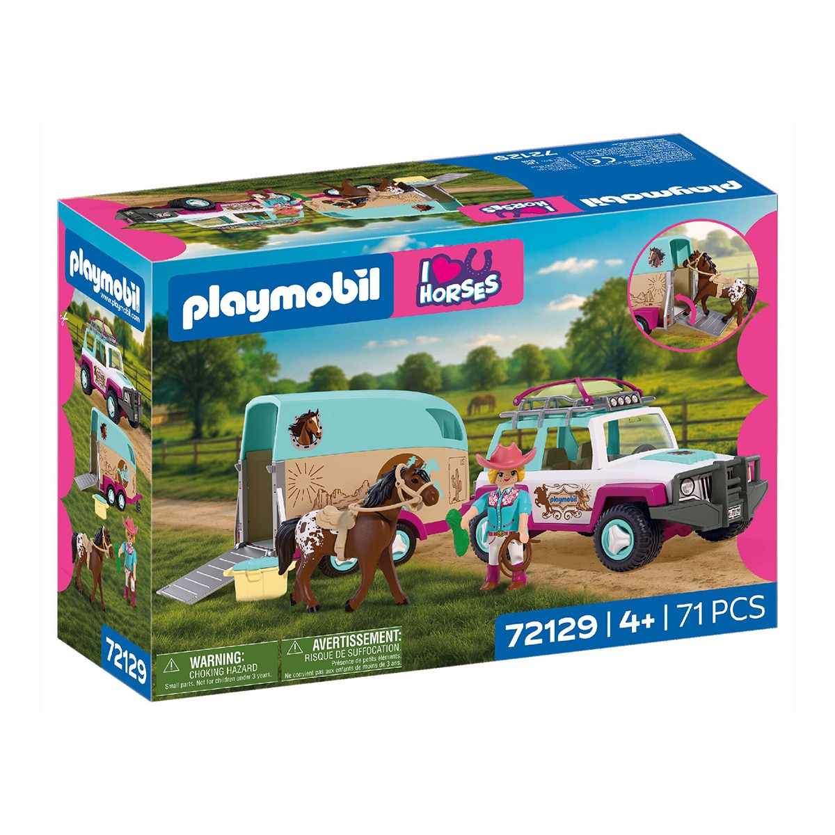 Todoterreno con remolque para caballo Playmobil My Life 1