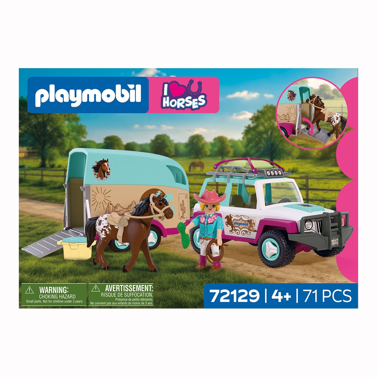 Todoterreno con remolque para caballo Playmobil My Life 3