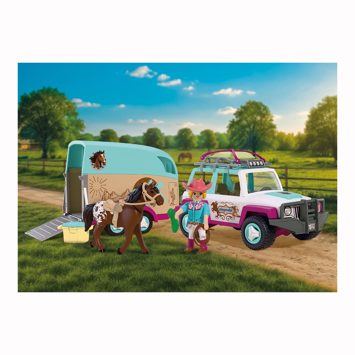 Todoterreno con remolque para caballo Playmobil My Life 4
