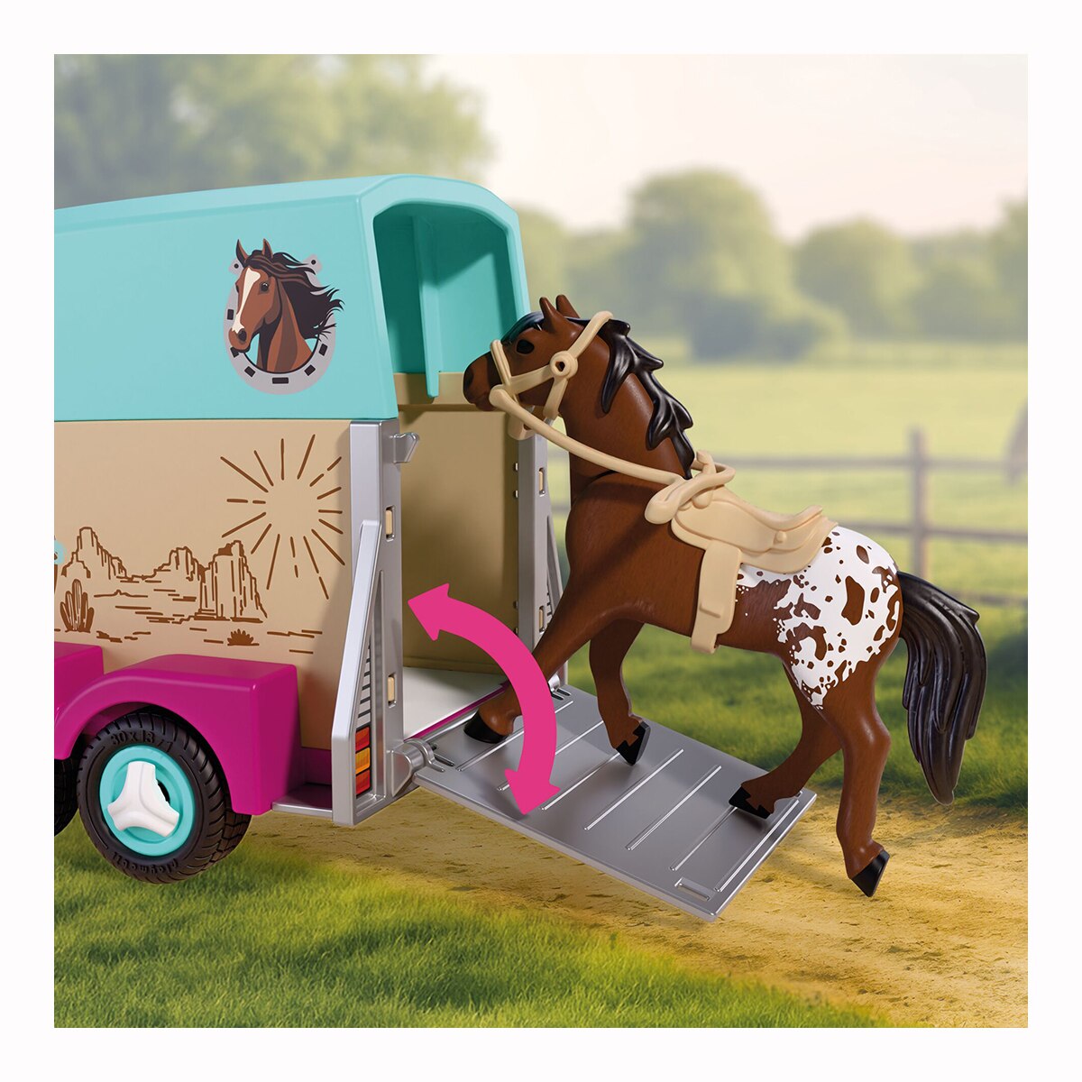 Todoterreno con remolque para caballo Playmobil My Life 5