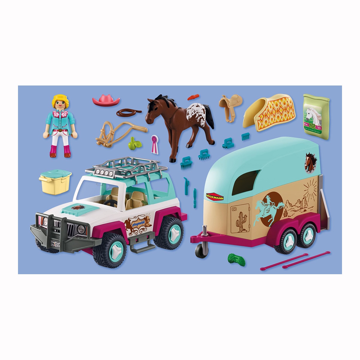 Todoterreno con remolque para caballo Playmobil My Life 7