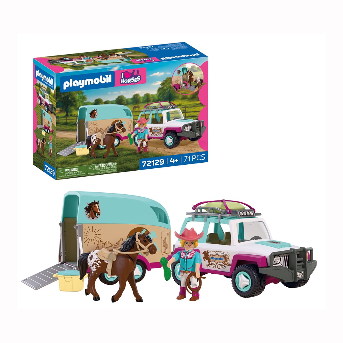 Todoterreno con remolque para caballo Playmobil My Life 8