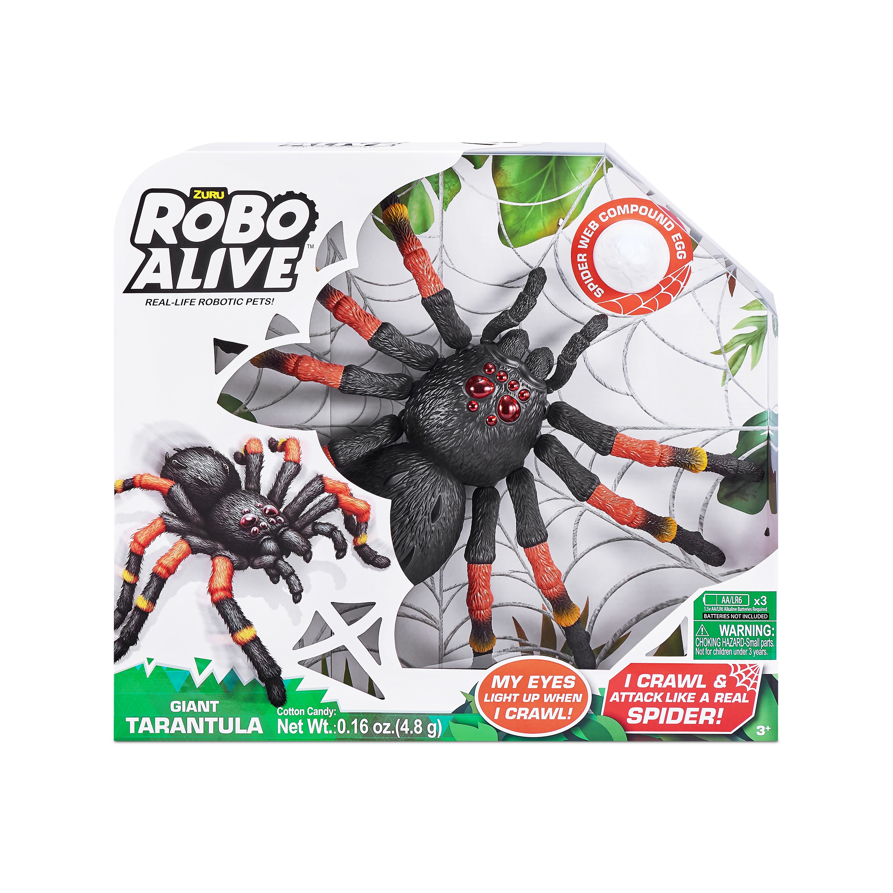 Tarantula Gigante electrónica de Robo Alive con movimiento y luz. Más de 30cm 2