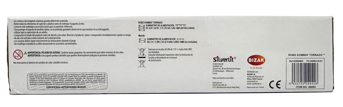 Pack figuras Battle Robo Kombat Tornado Bizak 13