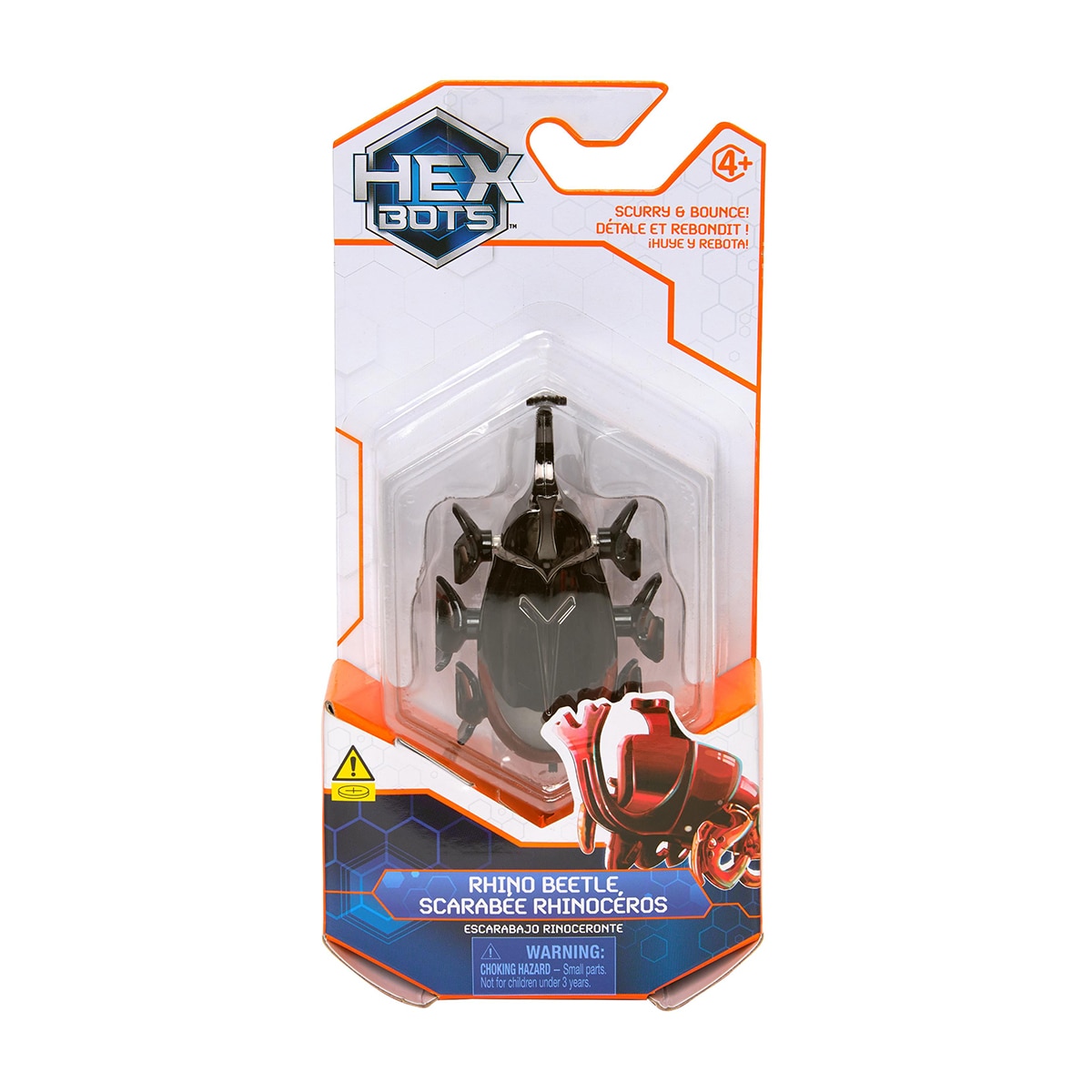 Robots radio control Escarabajo Rhino robótico figura autónoma mecánica  Hex Bots Spin Master 3