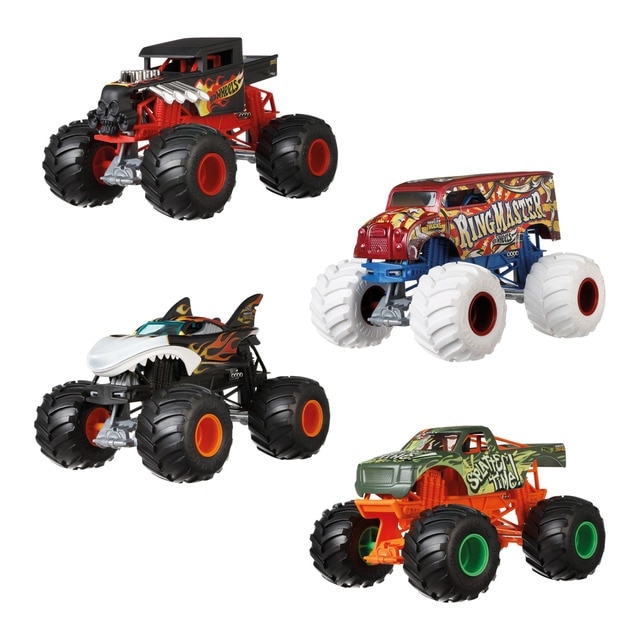 Hot Wheels - Hot Wheels Monster Truck coches de juguetes grandes 1:24, modelos surtidos