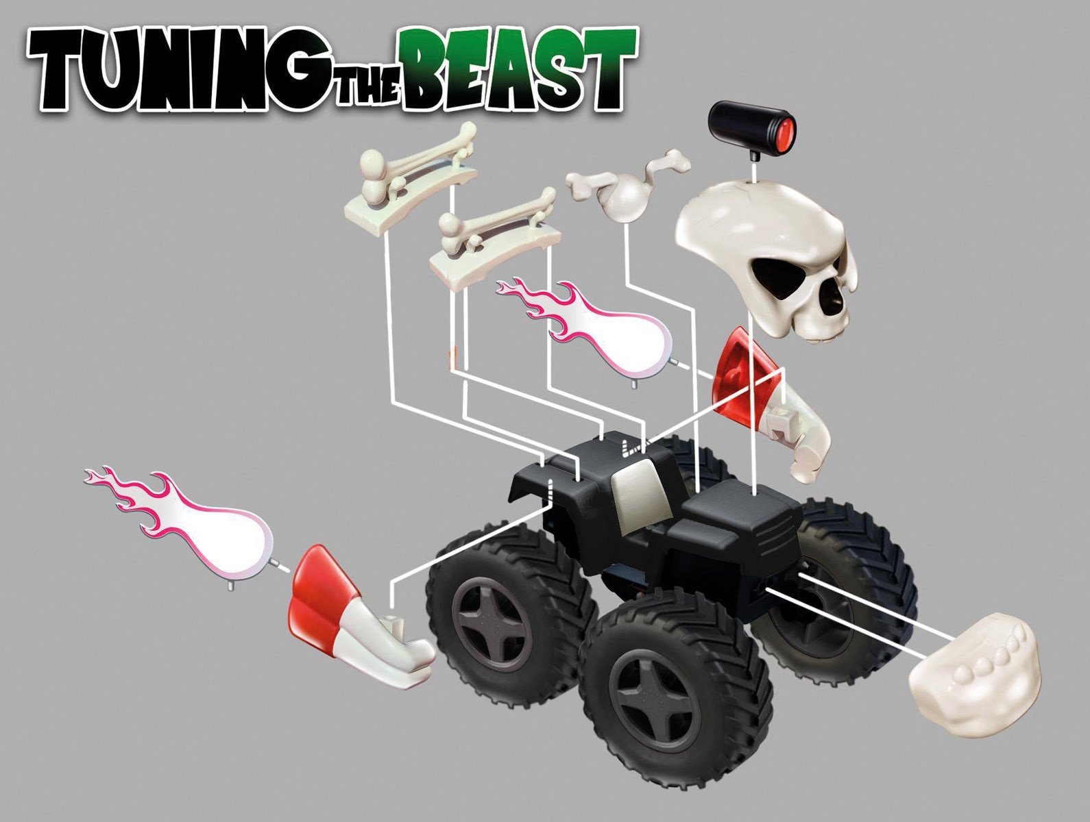 Quad Skeleton Swap Riders Famosa 3