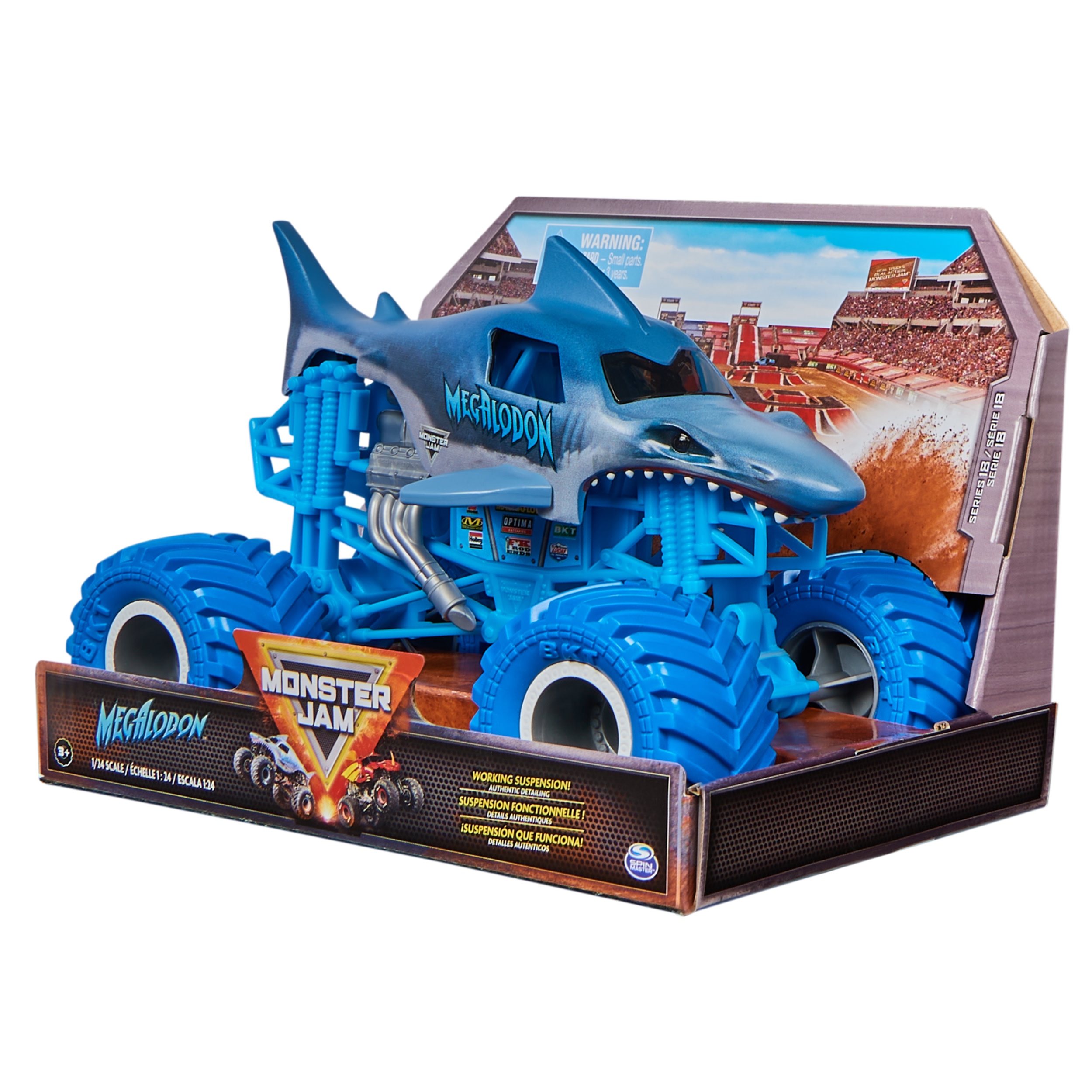 Carro Die Cast Megalodon 1:24 Monster Jam 4