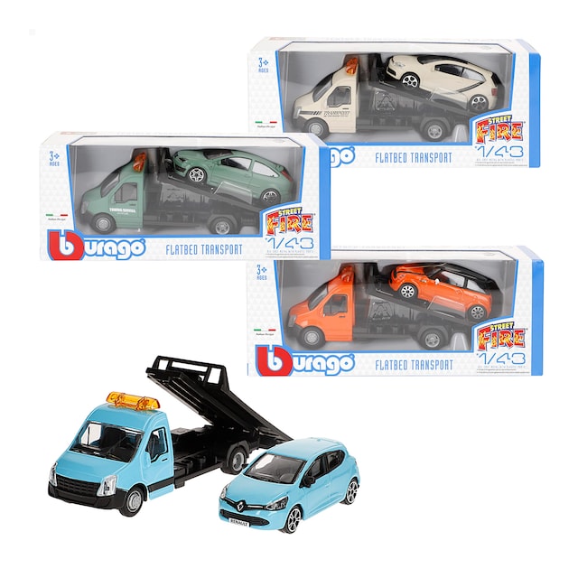 Colección Street Fire Camion Remolque + Coche Metal 1:43 Bburago