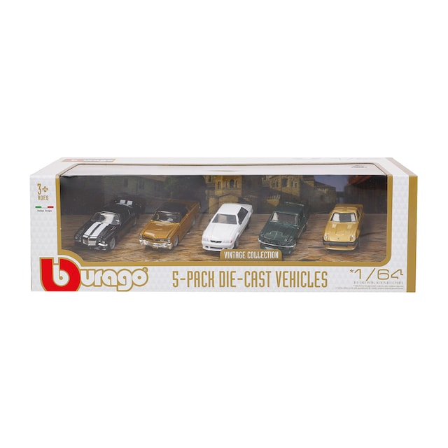 Set 5 Coche Metal 1:64 Multilicencia Bburago