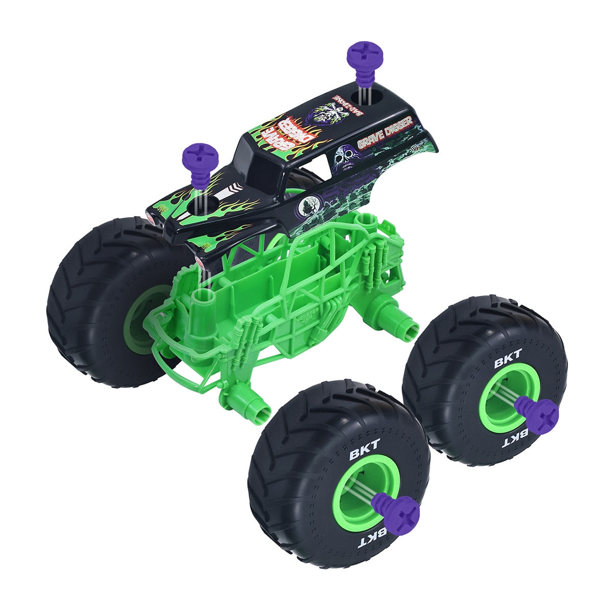 Coche radiocontrol MJ Mechanix 1:18 Build'N Re Build Asst Monster Jam Famosa 4