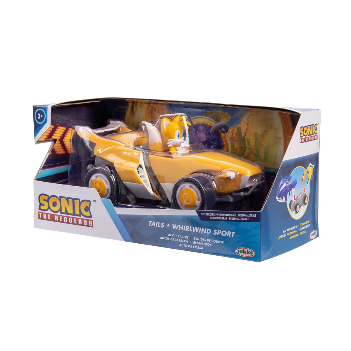Vehículos Customizables con Figura Extraíble de 7 cm Tails y Sonic modelos surtidos 3