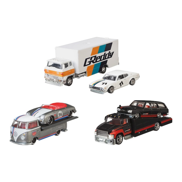 Hot Wheels Surtido vehículos premium Transporte en Equipo, coches de juguete