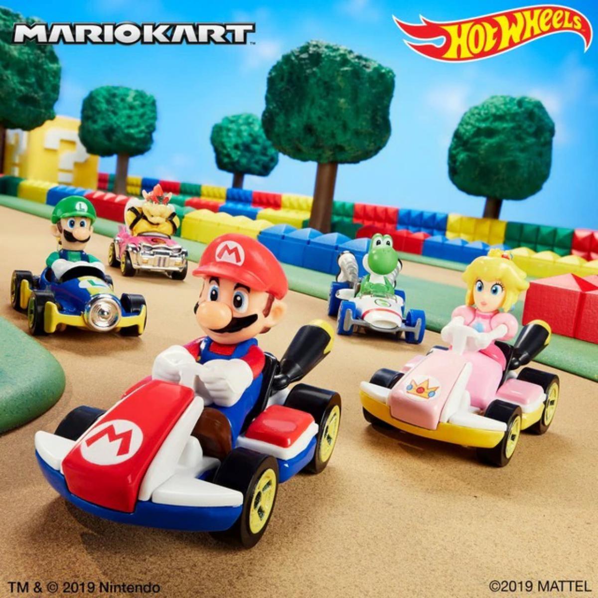 Vehículos de Super Mario Kart coches de juguetes Mario Bros Hot Wheels modelos surtidos 5