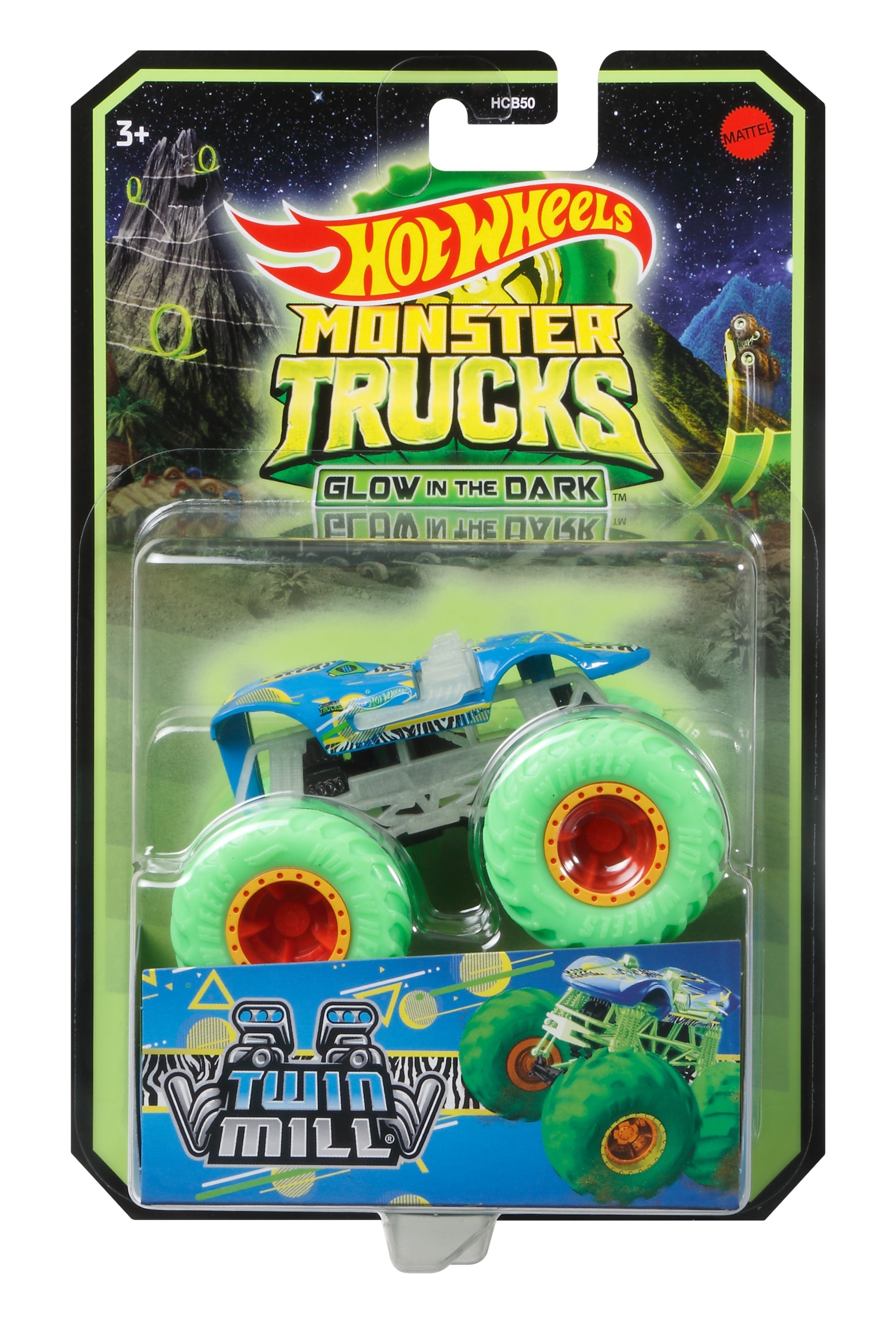 Hot Wheels Monster Trucks Vehículo Glow Coche 2