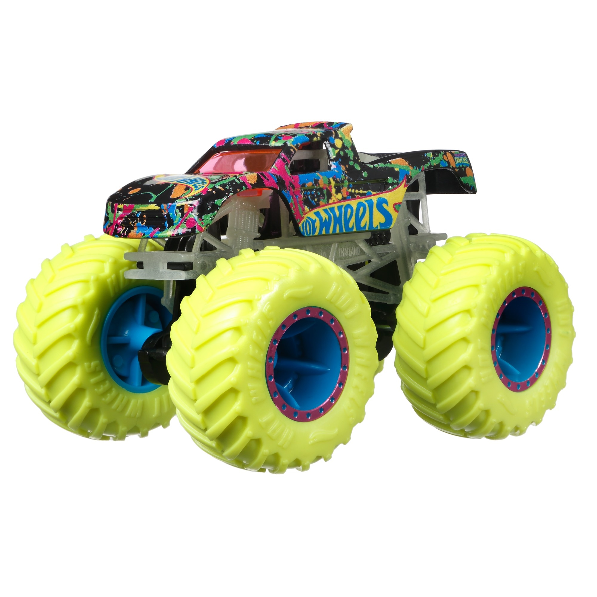 Hot Wheels Monster Trucks Vehículo Glow Coche 3