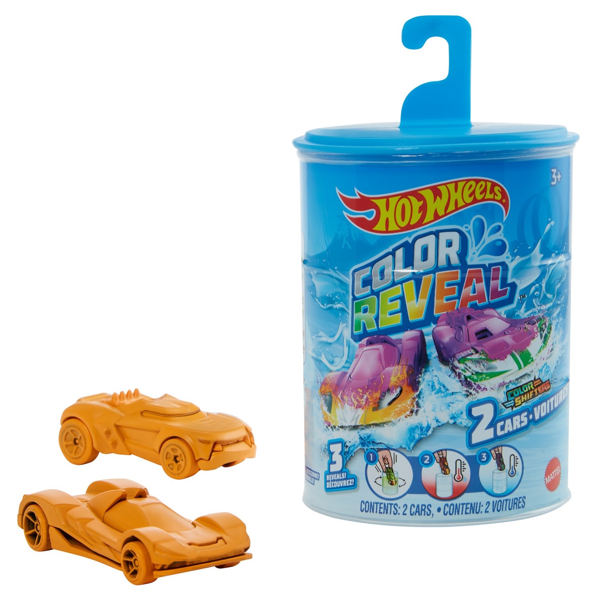 Imagen 0 de Coche de juguete que cambia de color con el agua modelo surtido Hot Wheels Color Reveal