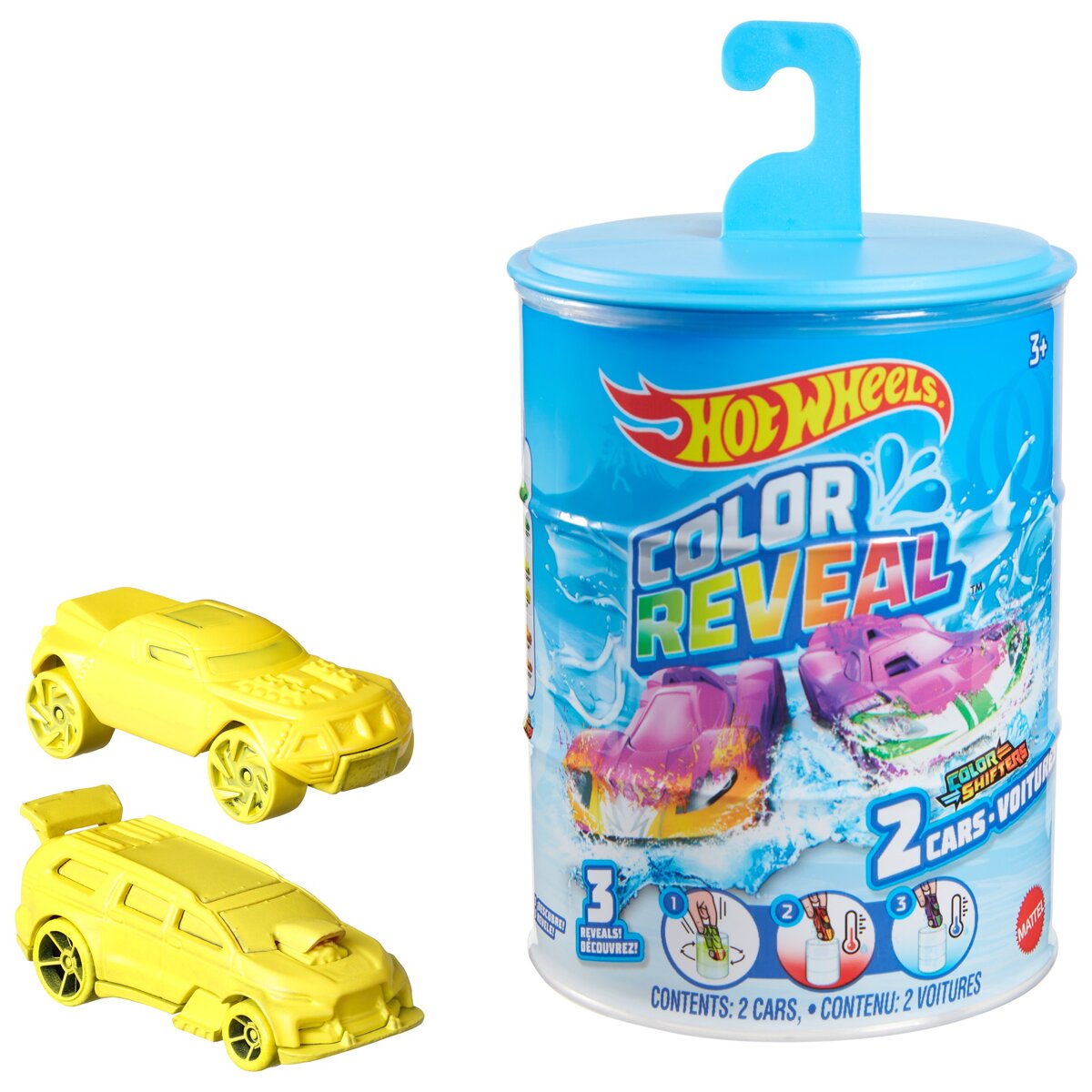Coche de juguete que cambia de color con el agua modelo surtido Hot Wheels Color Reveal 4
