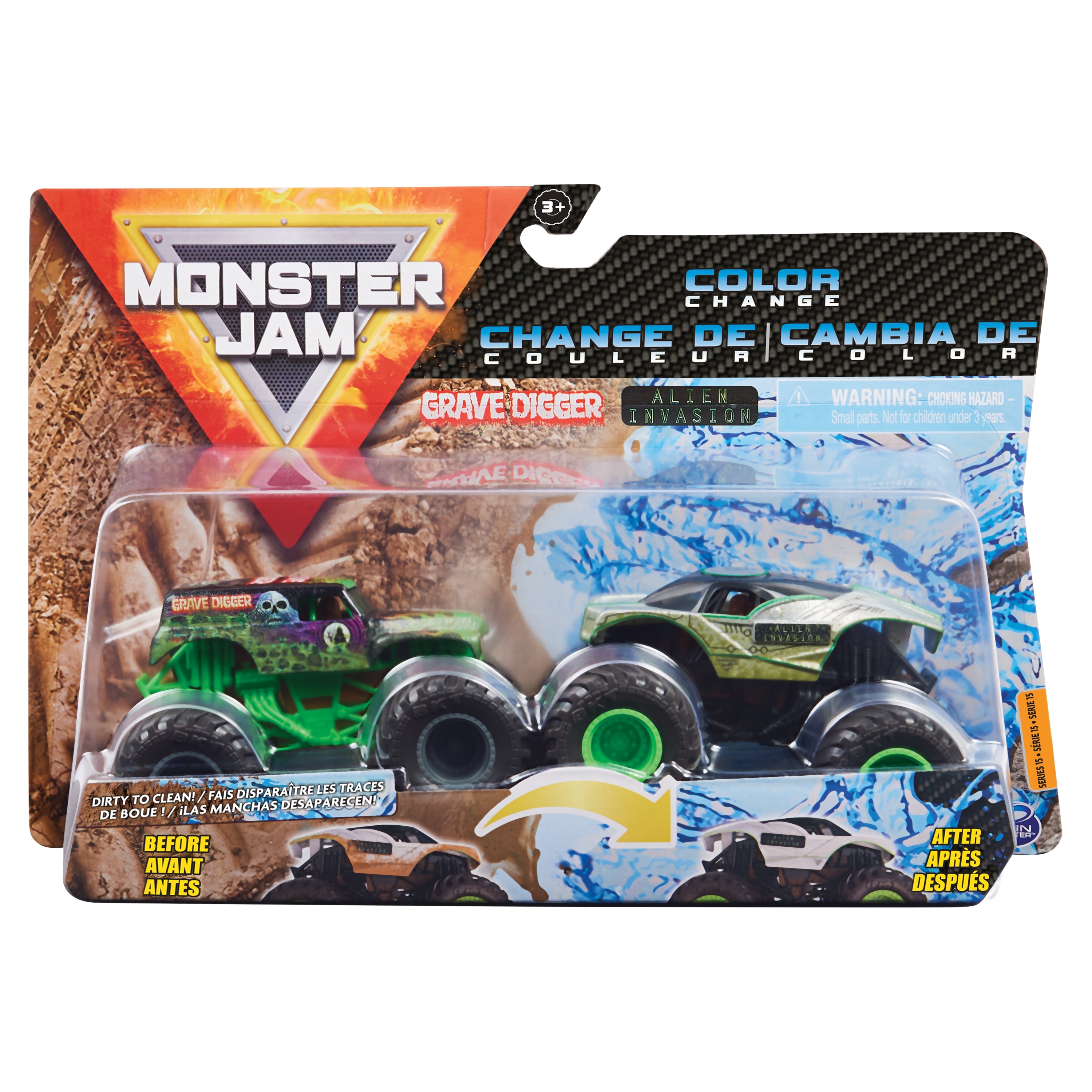 Pack 2 Monster Jam die cast 1:64 modelos surtidos 4