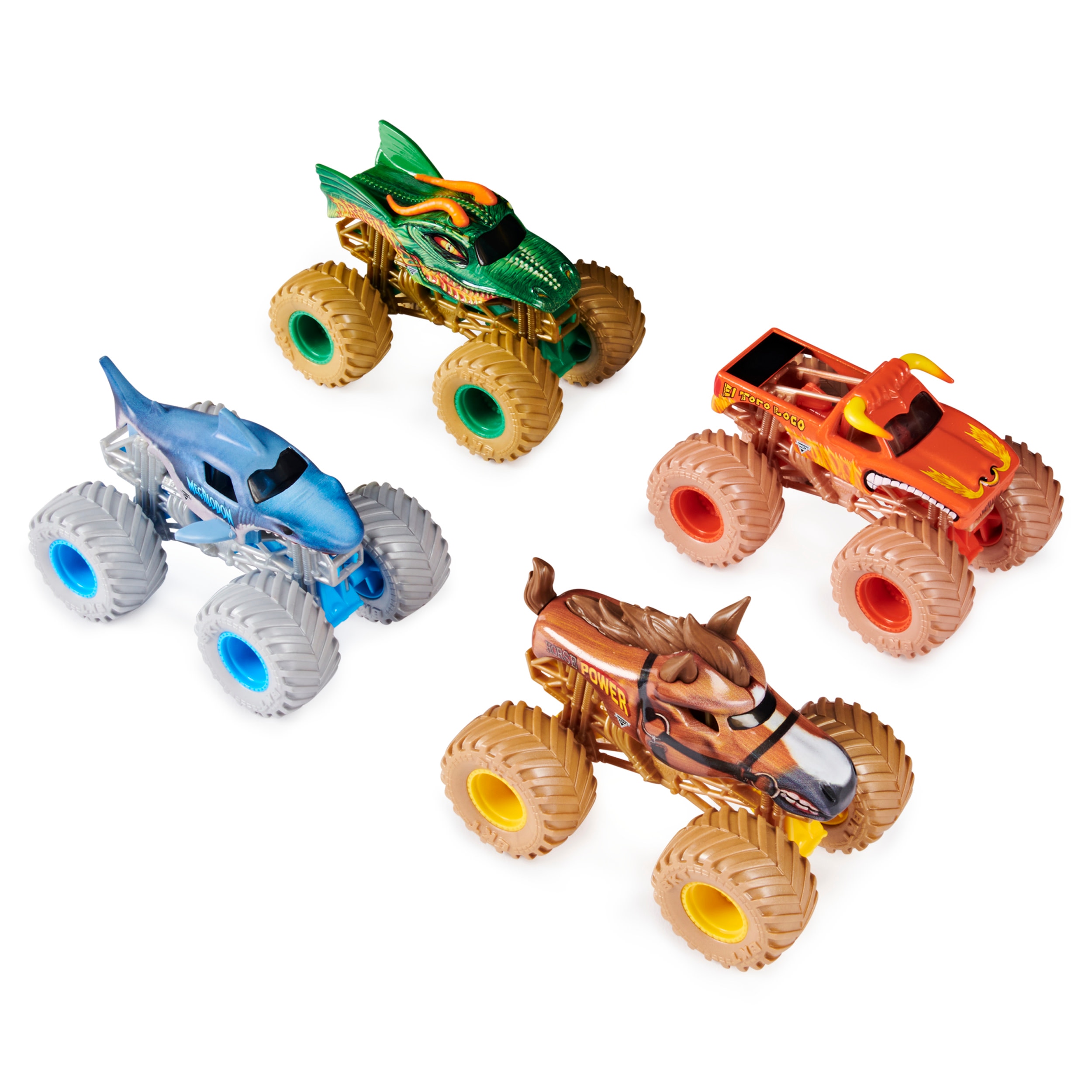 pack 4 Monster Jamdie cast 1:64 - Artigo Sortido. Envio realizado de forma aleatória 7
