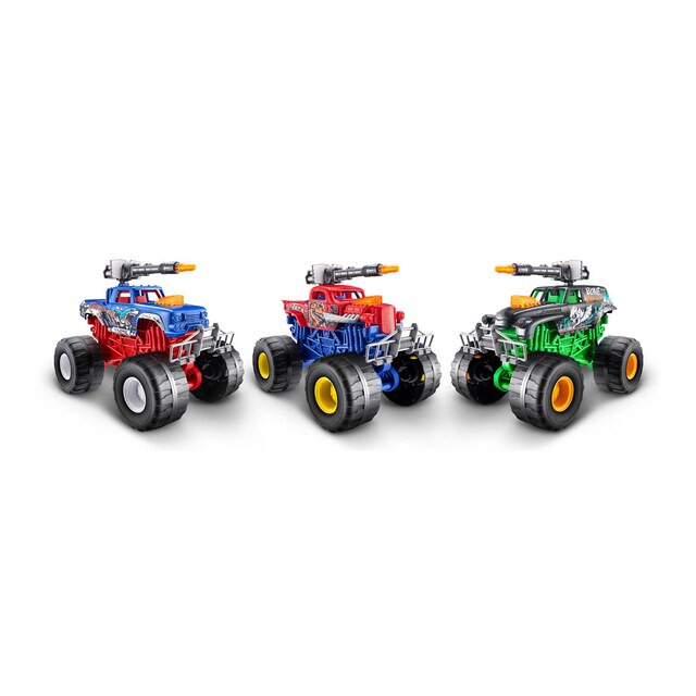Vehículo Metal Machines-Monster Truck Wars con lanzador, luces y sonido