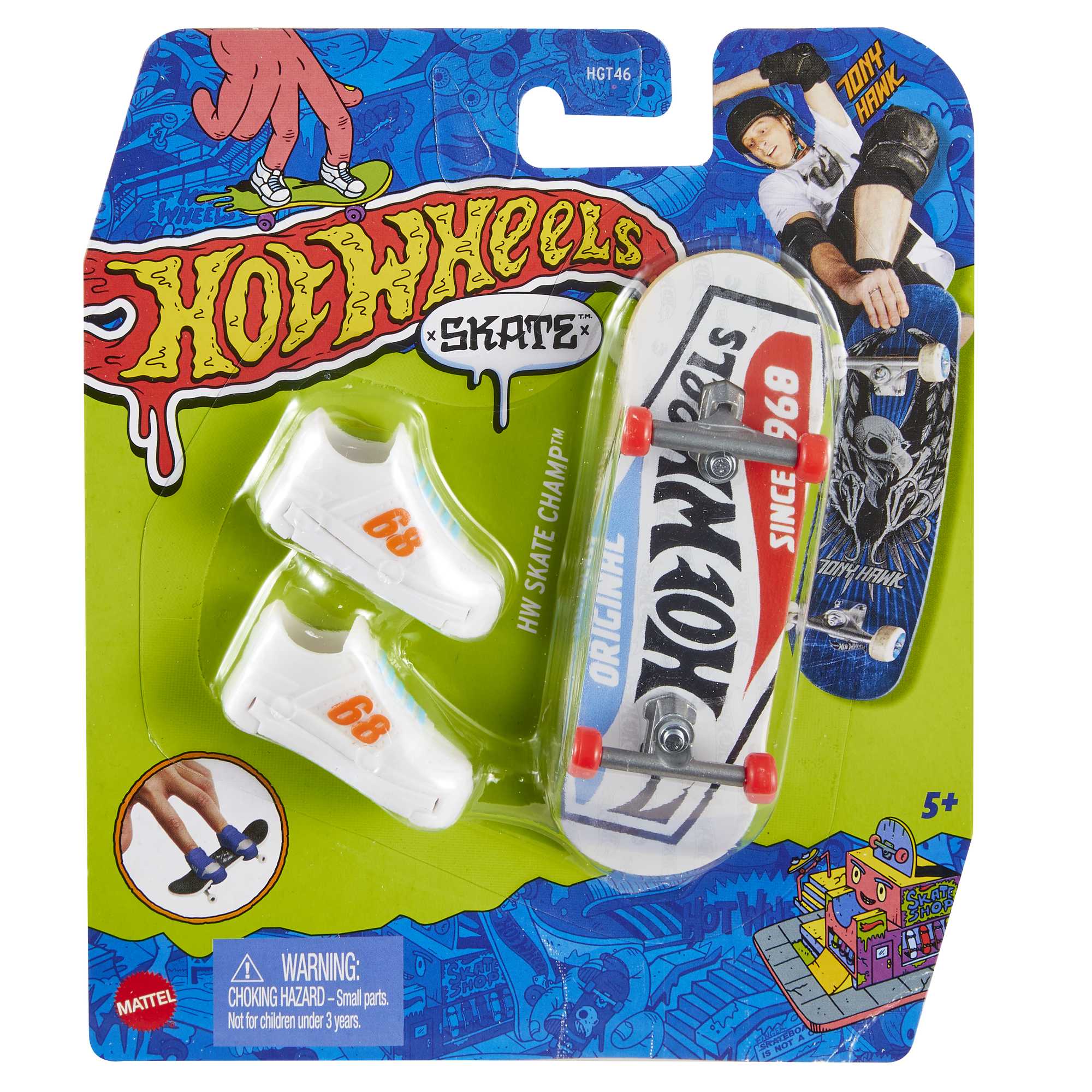 Hot Wheels Skate Monopatín de juguete con zapatillas para dedos (modelos surtidos) 6