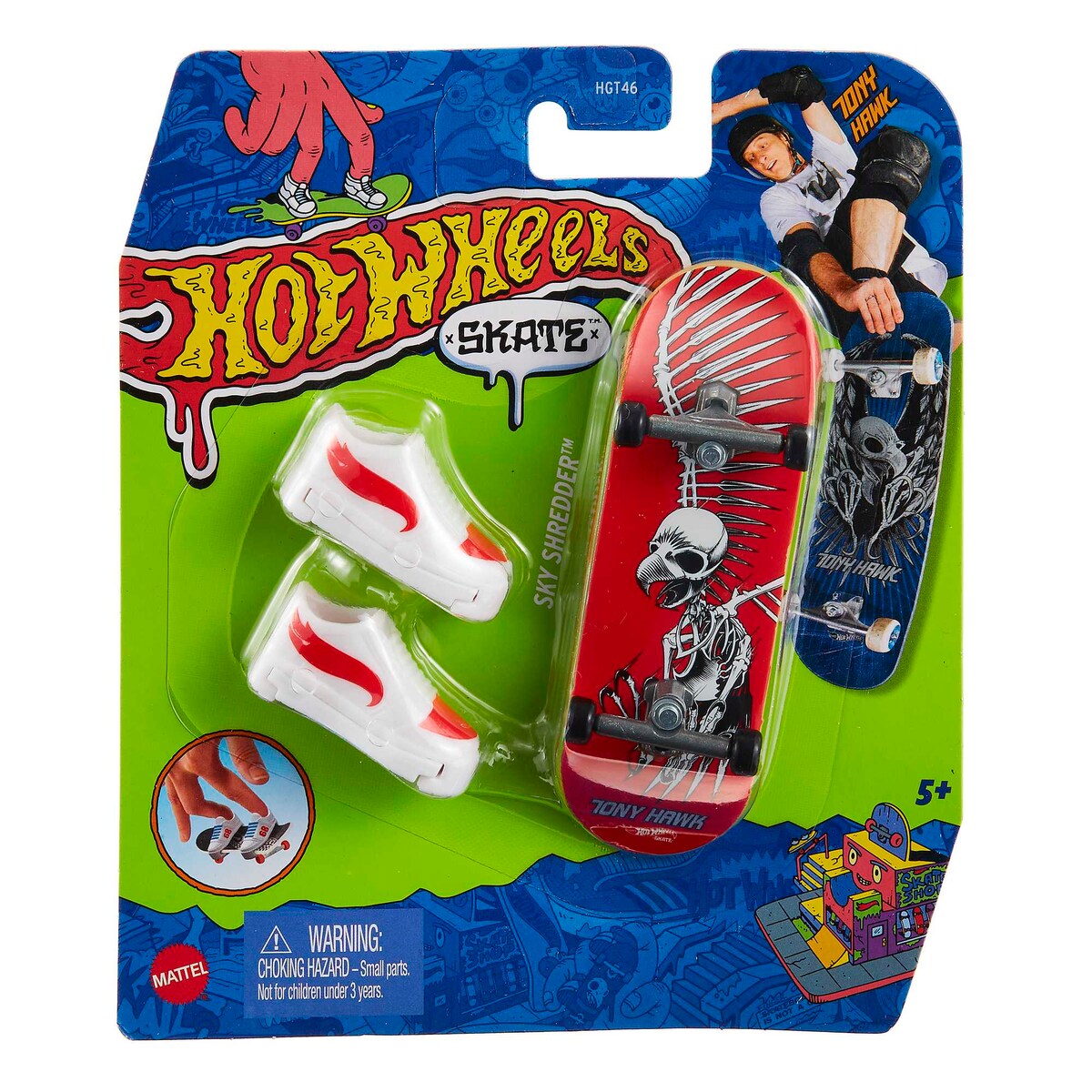 Hot Wheels Skate Monopatín de juguete con zapatillas para dedos (modelos  surtidos) - Main Image