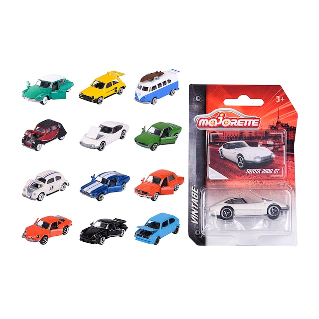 Majorette- Coche Vintage 1:64, 12 Surt