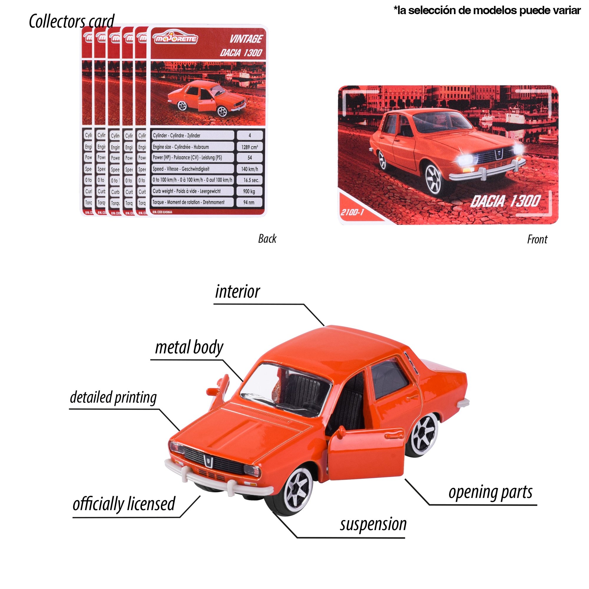 Majorette- Coche Vintage 1:64, 12 Surt 7