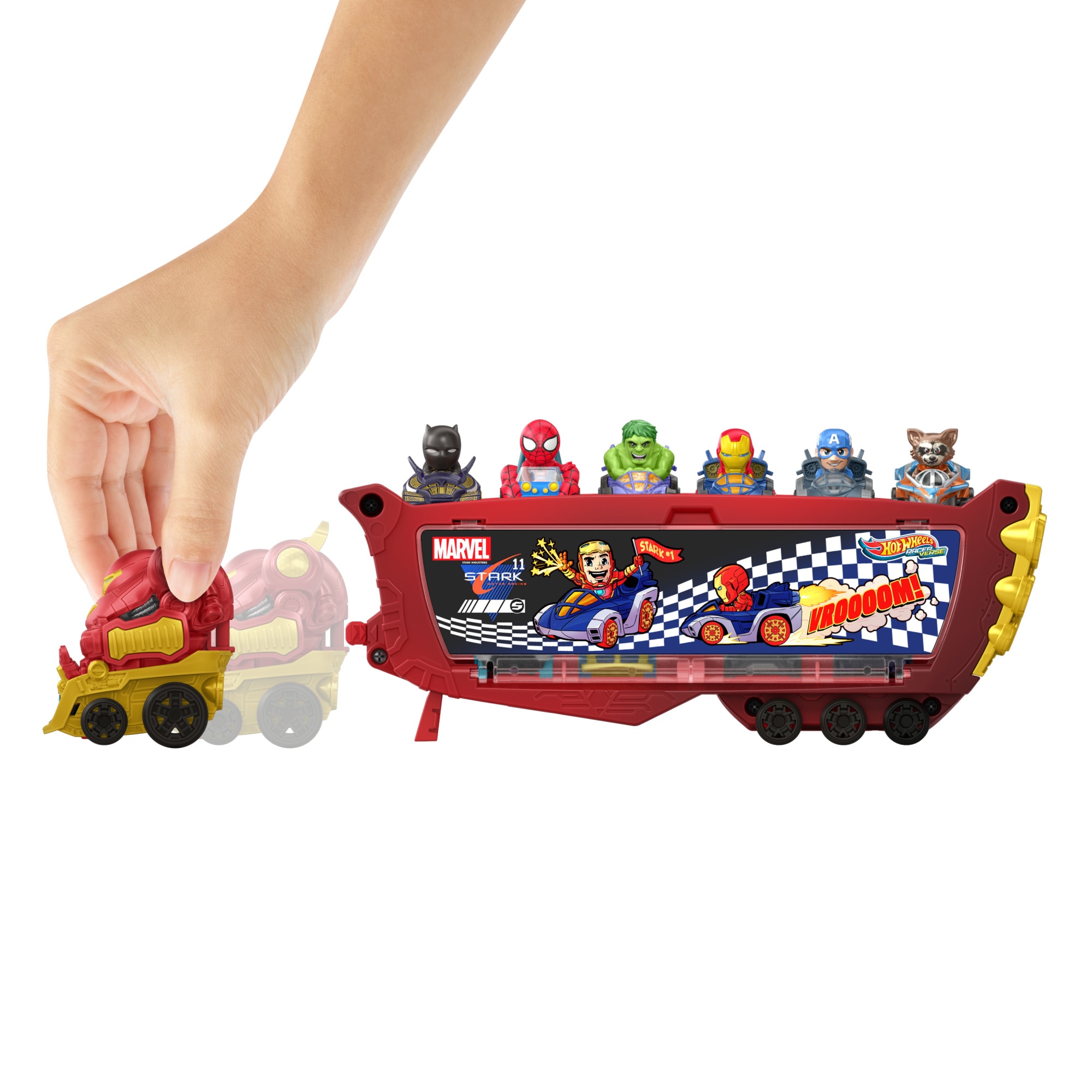 Camión transporte para coches de juguete Hulkbuster Hot Wheels Racerverse 2