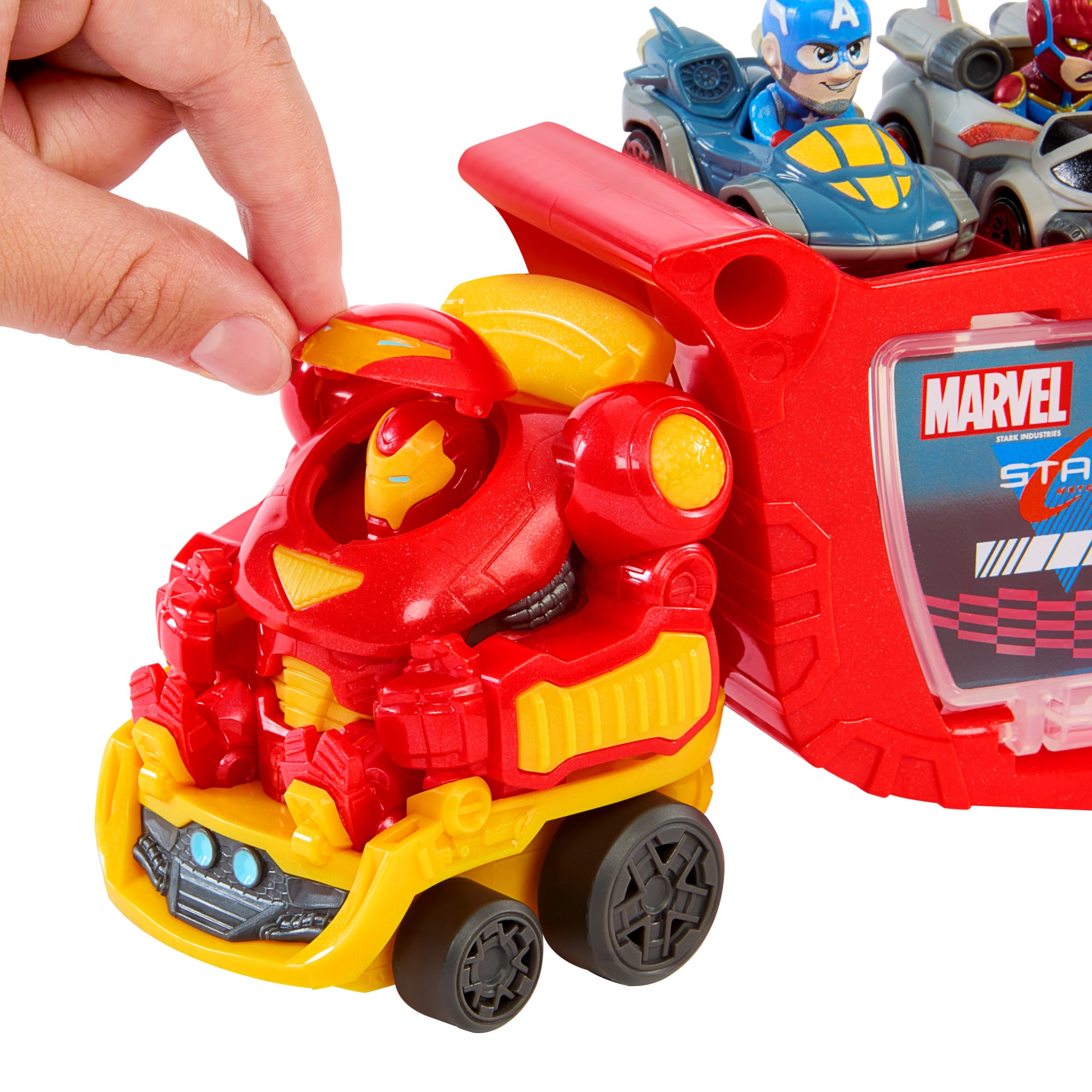 Camión transporte para coches de juguete Hulkbuster Hot Wheels Racerverse 5