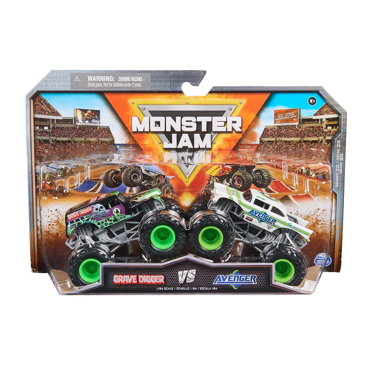 Imagen 0 de Pack 2 Vehículos 1:64 Monster Jam modelos surtidos