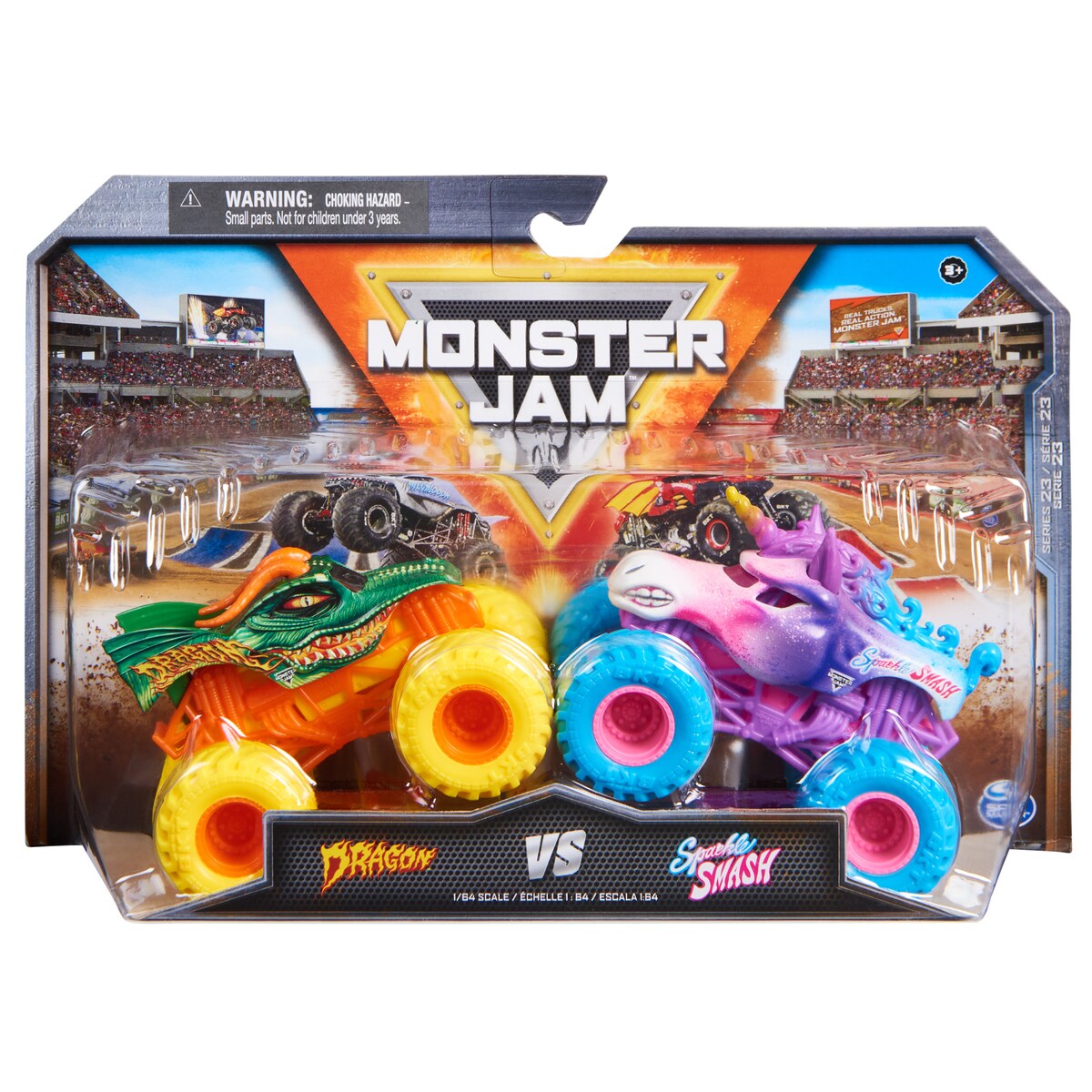 Pack 2 Vehículos 1:64 Monster Jam modelos surtidos 3