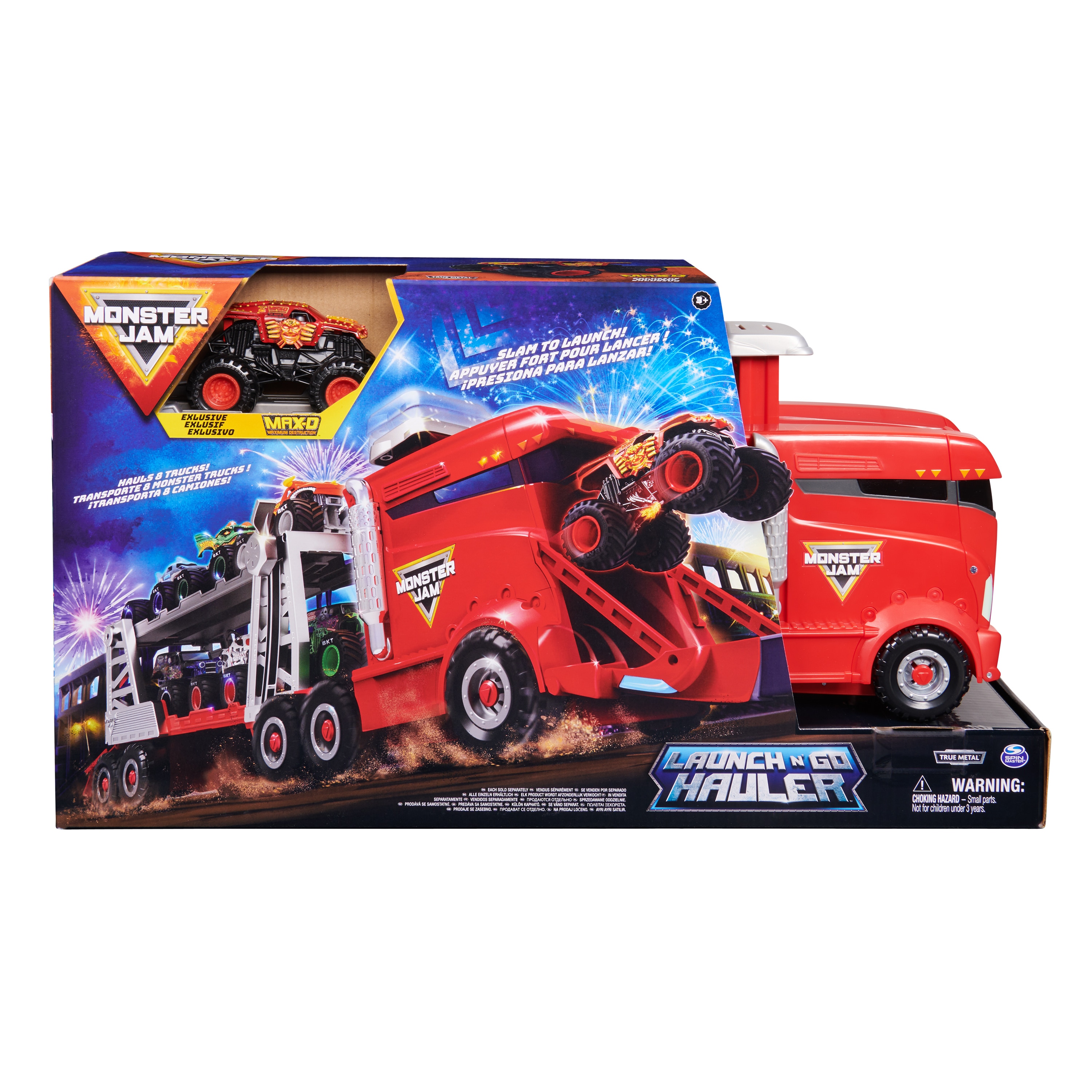 Camión lanzador 1:64 Launch N Go Hauler Monster Jam 5