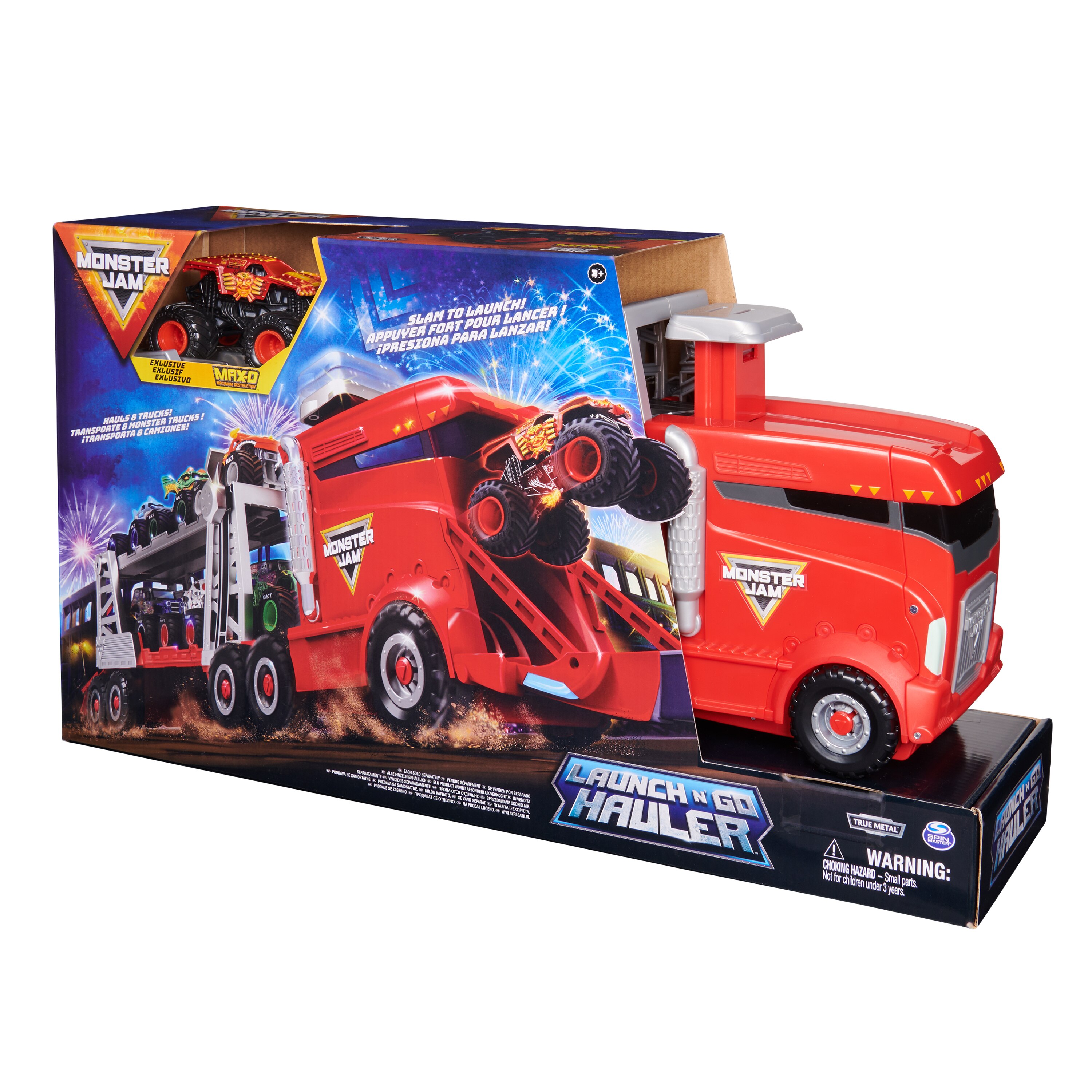 Camión lanzador 1:64 Launch N Go Hauler Monster Jam 6