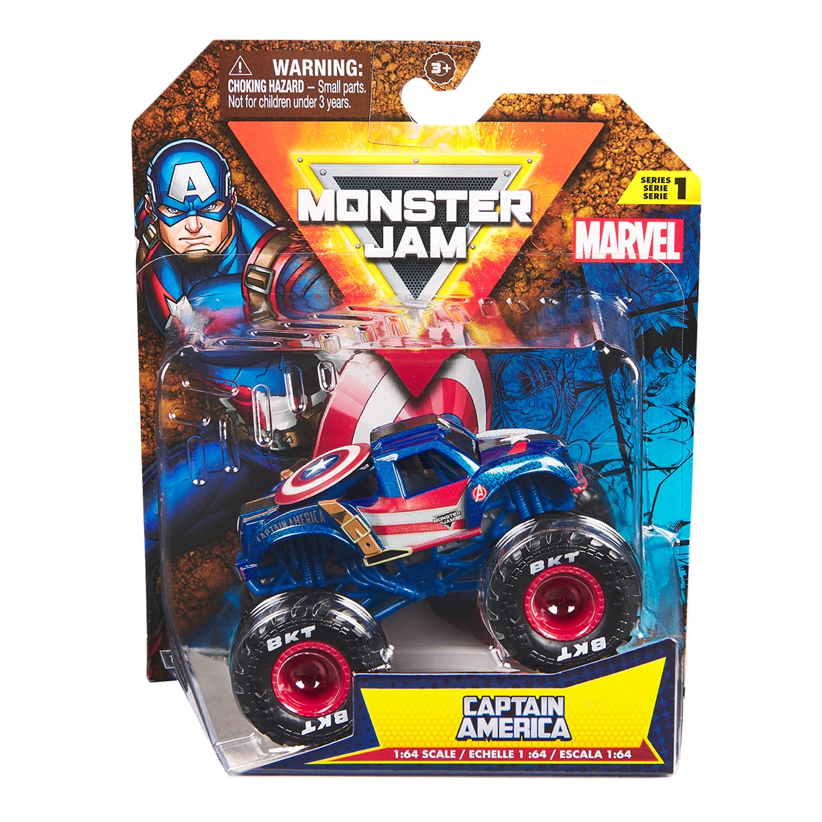 Vehículo de jueguete 1:64 Marvel Monster Jam modelos surtidos 8