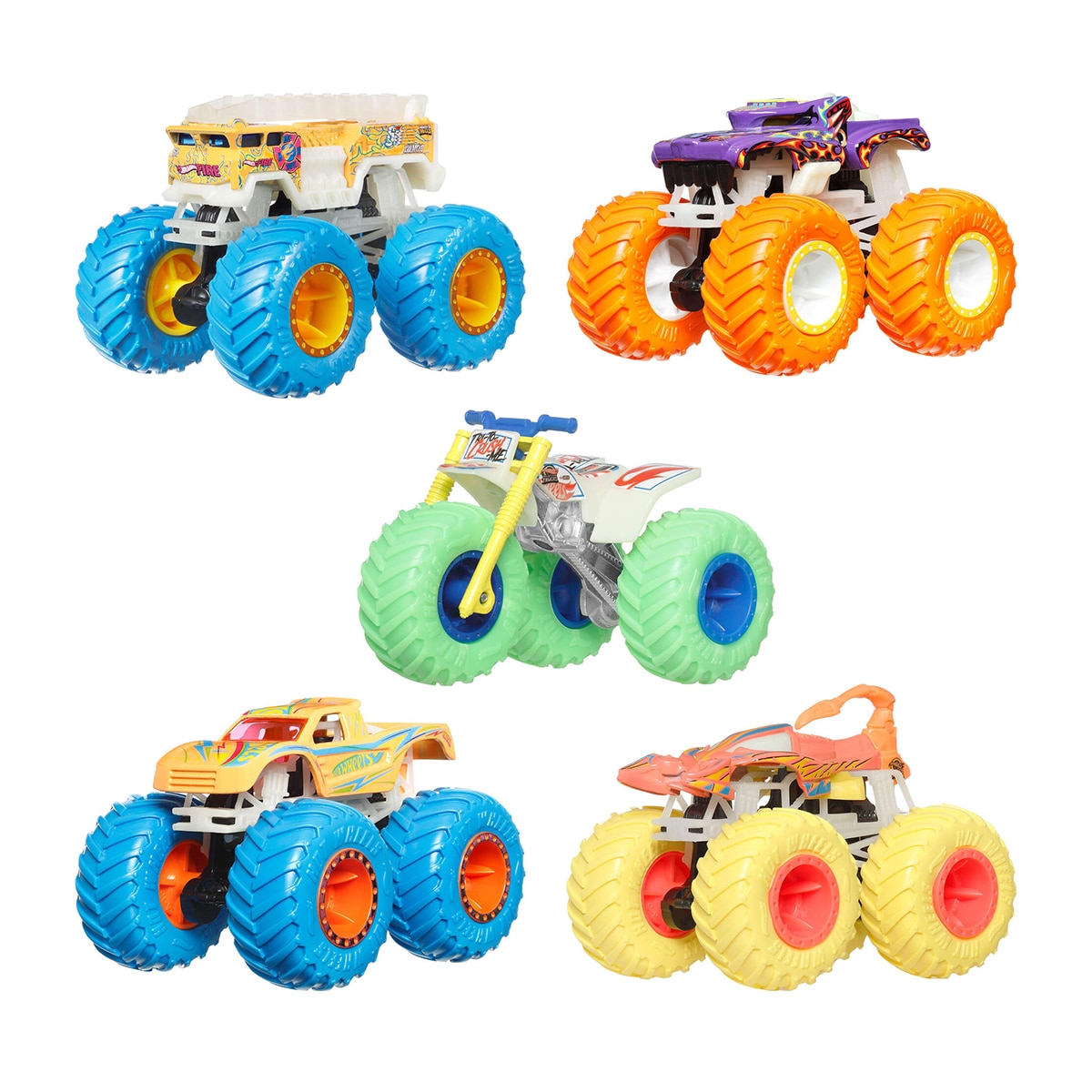 Imagen 0 de Vehiculo Hot Wheels MT Glow in the Dark Camión Hot Wheels