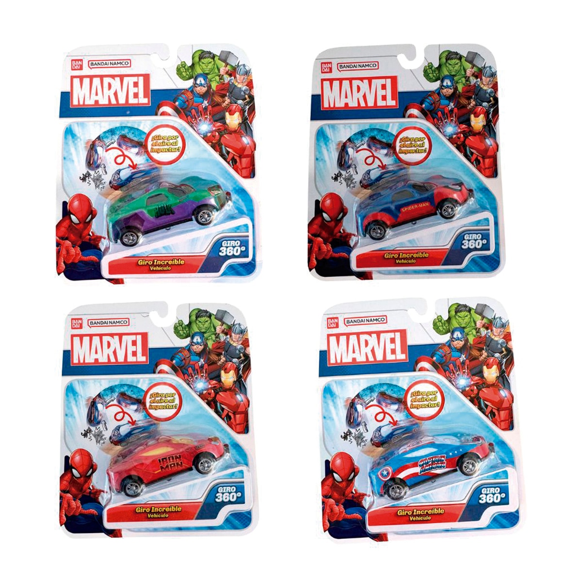 Imagen 0 de Vehículo de juguete FlipCar Marvel Bandai modelos surtidos