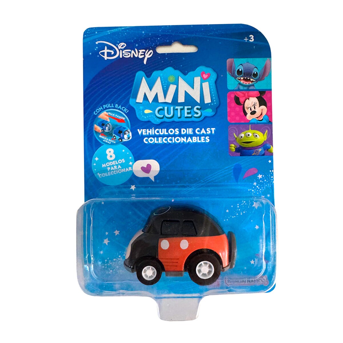 Vehículo de juguete Mini Cute Disney Bandai modelos surtidos 3