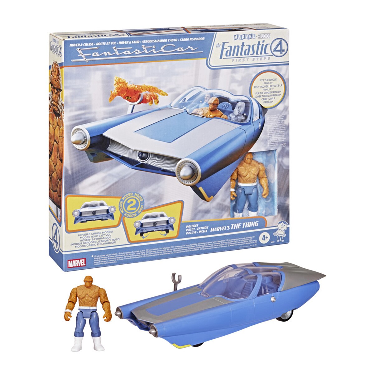 Fantasticar Aerodeslizador Auto y Figura Los 4 Fantasticos Marvel 2